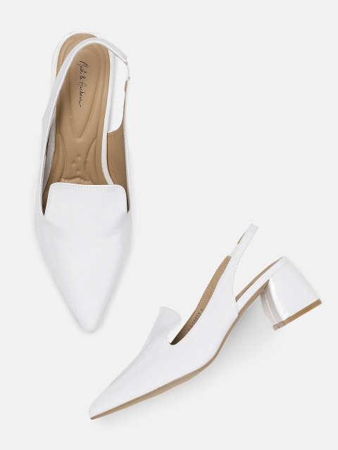 Mast & Harbour Women White Solid Pumps