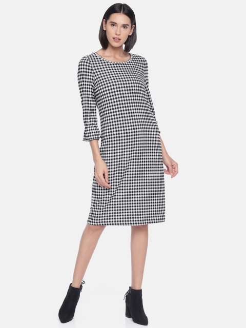 Vero Moda Women Black & White A-Line Dress