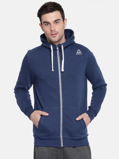 Reebok Men Blue Solid OD FLC Q Sweatshirt
