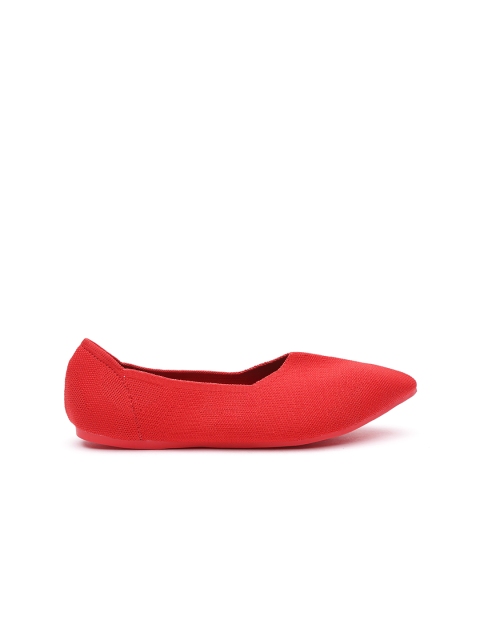 ether Women Red Solid Ballerinas
