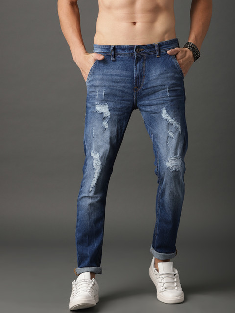 Roadster Men Highly Distressed Blue Skinny Fit Mid-Rise Stretchable Jeans
Roadster Men Highly Distressed Blue Skinny Fit Mid-Rise Stretchable Jeans