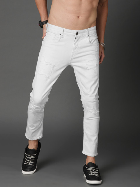 Roadster Men White Skinny Fit Mid-Rise Highly Distressed Stretchable Cropped Jeans
Roadster Men White Skinny Fit Mid-Rise Highly Distressed Stretchable Cropped Jeans