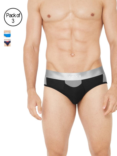 XYXX Men IntelliSoft Antimicrobial Micro Modal Illuminati Briefs XYBRF3PCKN296S, Navy blue
XYXX Men IntelliSoft Antimicrobial Micro Modal Illuminati Briefs XYBRF3PCKN296S, Navy blue