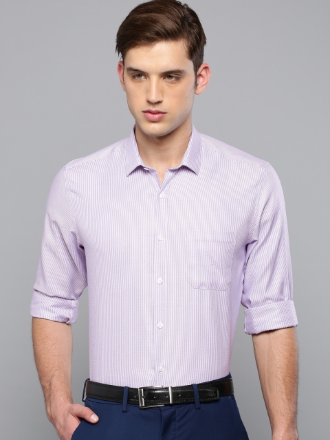 Louis Philippe Men White & Purple Striped Permapress finest wrinkle free Formal Shirt
Louis Philippe Men White & Purple Striped Permapress finest wrinkle free Formal Shirt