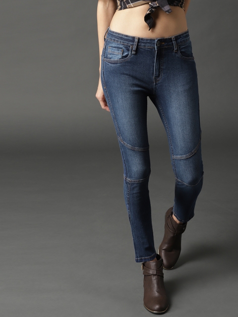 Roadster Women Blue Biker Skinny Fit Mid-Rise Clean Look Stretchable Jeans, Navy blue
Roadster Women Blue Biker Skinny Fit Mid-Rise Clean Look Stretchable Jeans, Navy blue
