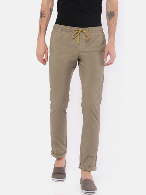 Allen Solly Men Taupe Slim Fit Solid Regular Trousers 
Allen Solly Men Taupe Slim Fit Solid Regular Trousers