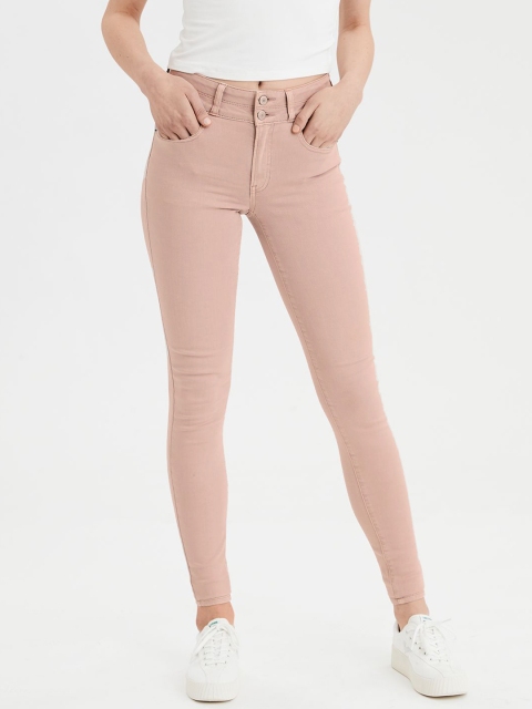 AMERICAN EAGLE OUTFITTERS Women Peach-Coloured Regular Fit High-Rise Clean Look Stretchable Jeans
AMERICAN EAGLE OUTFITTERS Women Peach-Coloured Regular Fit High-Rise Clean Look Stretchable Jeans