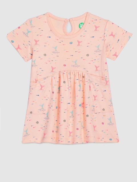 YK Infant Girls Peach-Coloured Organic Cotton Printed Fit and Flare Sustainable Dress
YK Infant Girls Peach-Coloured Organic Cotton Printed Fit and Flare Sustainable Dress