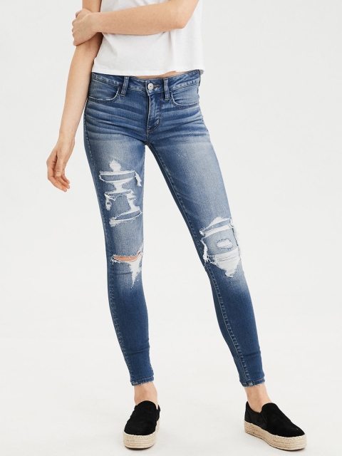 AMERICAN EAGLE OUTFITTERS Women Blue Jegging Fit Mid-Rise Distressed Stretchable Jeans
AMERICAN EAGLE OUTFITTERS Women Blue Jegging Fit Mid-Rise Distressed Stretchable Jeans