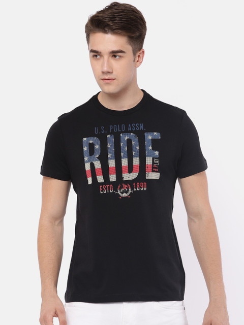 U.S. Polo Assn. Denim Co. Men Black Printed Round Neck Pure Cotton T-shirt
U.S. Polo Assn. Denim Co. Men Black Printed Round Neck Pure Cotton T-shirt