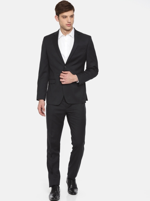Raymond Men Charcoal Grey Solid Contemporary Fit Formal Suit