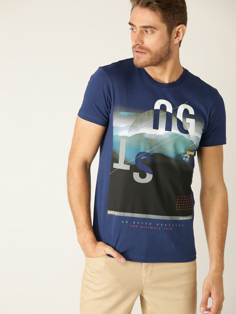 United Colors of Benetton Men Navy Blue & Black Printed Round Neck T-shirt
United Colors of Benetton Men Navy Blue & Black Printed Round Neck T-shirt