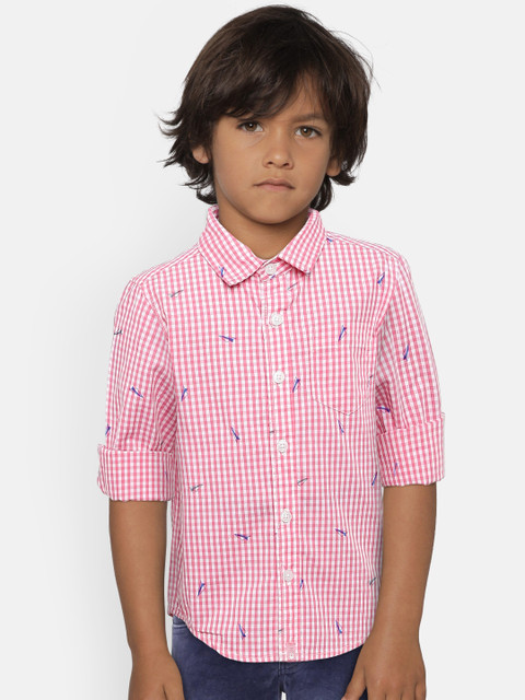 United Colors of Benetton Boys Pink & White Checked Casual Shirt
United Colors of Benetton Boys Pink & White Checked Casual Shirt