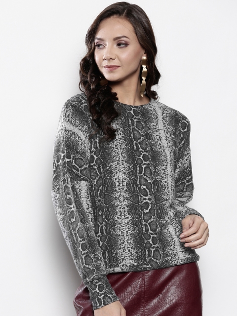 DOROTHY PERKINS Women Grey Printed Pullover
