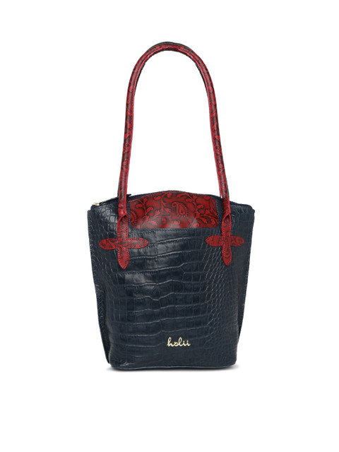 Holii Navy Blue & Red Textured Shoulder Bag
Holii Navy Blue & Red Textured Shoulder Bag