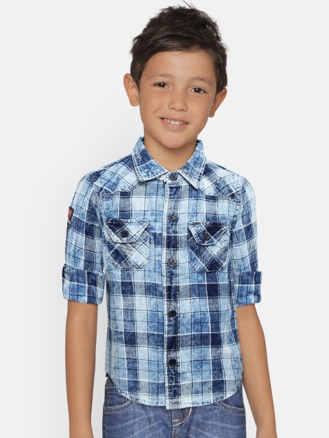 Gini and Jony Boys Blue Regular Fit Checked Casual Shirt with Printed Detail on the Back
Gini and Jony Boys Blue Regular Fit Checked Casual Shirt with Printed Detail on the Back