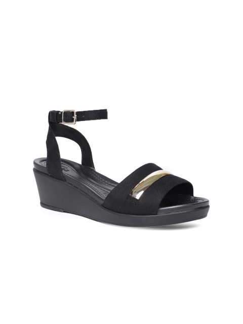 Crocs Women Black Solid Sandals