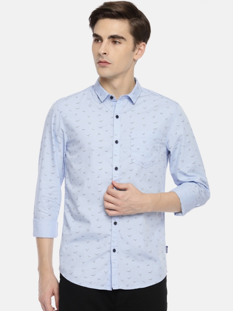 Wrangler Men Blue Slim Fit Printed Casual Shirt