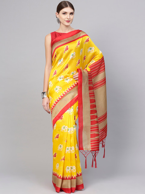 Saree mall Yellow Printed Bhagalpuri Saree
Saree mall Yellow Printed Bhagalpuri Saree