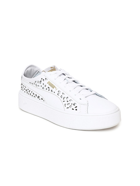 Puma Women White Vikky Stacked Laser Cut Sneakers
Puma Women White Vikky Stacked Laser Cut Sneakers