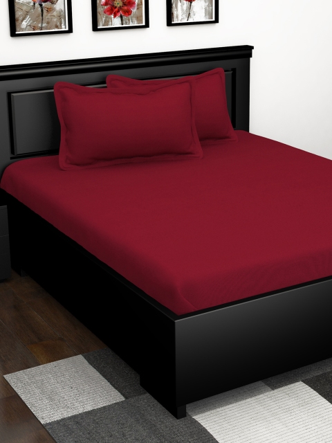 Story@home Maroon Solid Fitted and Flat 152 TC Cotton Bedsheet with 2 Pillow Covers
Story@home Maroon Solid Fitted and Flat 152 TC Cotton Bedsheet with 2 Pillow Covers