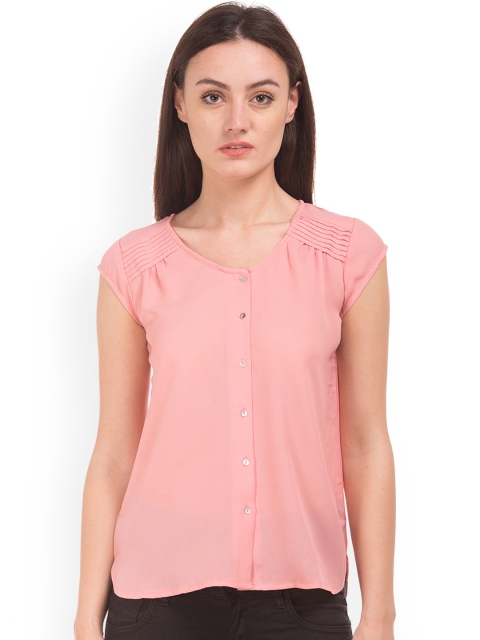 Cherokee Women Pink Solid Top