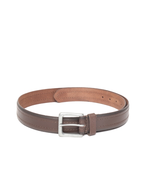 United Colors of Benetton Men Coffee Brown Solid Leather Belt