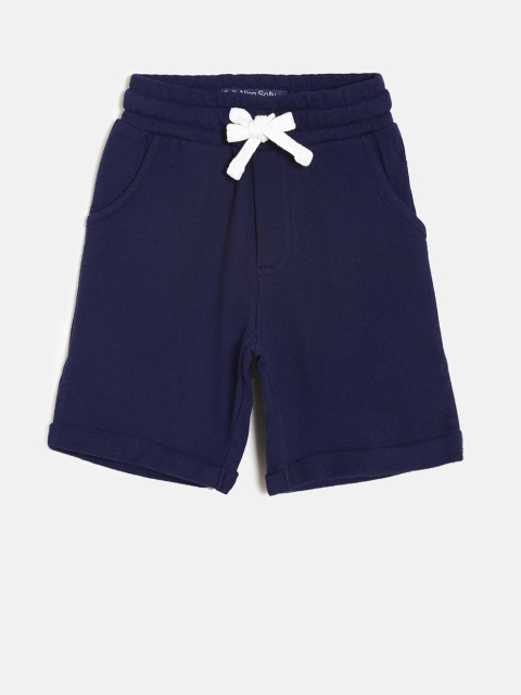Allen Solly Junior Boys Navy Blue Solid Regular Shorts