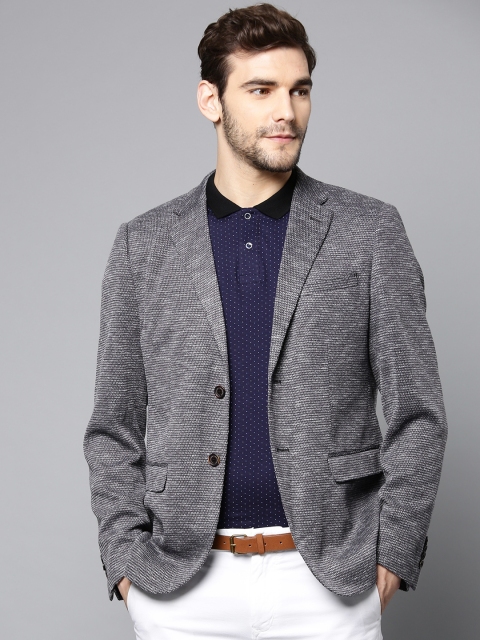 Blackberrys Men Charcoal Grey Self Design Single Breasted Slim Fit Smart Casual Blazer
Blackberrys Men Charcoal Grey Self Design Single Breasted Slim Fit Smart Casual Blazer