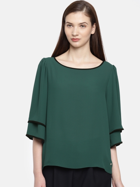 Allen Solly Woman Green Solid Top