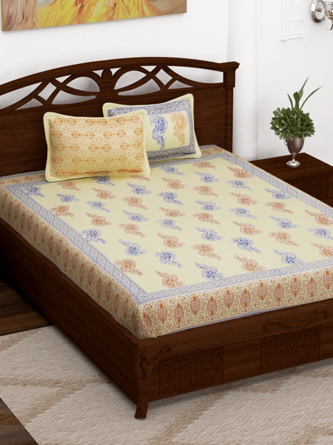 Story@home Beige Ethnic Motifs Flat 152 TC Cotton Queen Bedsheet with 2 Pillow Covers
Story@home Beige Ethnic Motifs Flat 152 TC Cotton Queen Bedsheet with 2 Pillow Covers