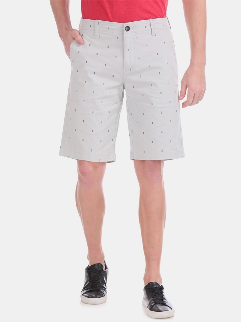 Aeropostale Men Grey Printed Regular Fit Shorts
