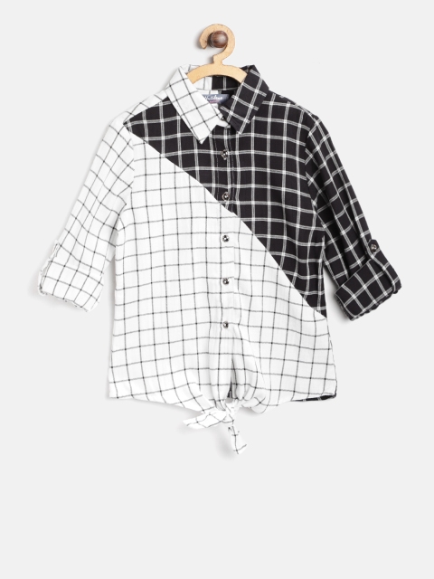 Nauti Nati Girls White & Black Regular Fit Checked Casual Shirt with Tie-Up Detail
Nauti Nati Girls White & Black Regular Fit Checked Casual Shirt with Tie-Up Detail