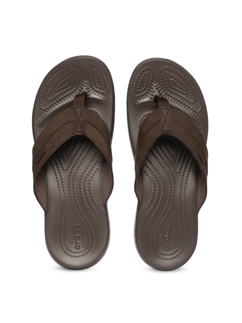 Crocs Men Brown Solid Thong Flip-Flops