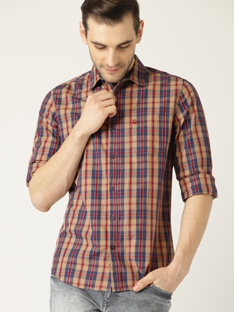 United Colors of Benetton Men Beige & Navy Blue Regular Fit Checked Casual Shirt
United Colors of Benetton Men Beige & Navy Blue Regular Fit Checked Casual Shirt