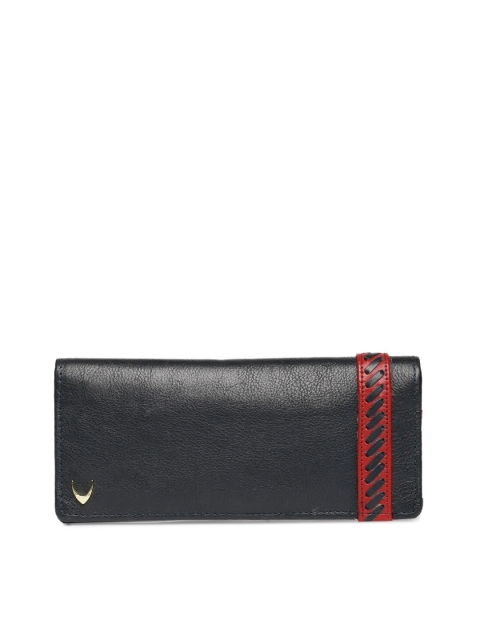 Hidesign Women Blue Textured Two Fold Leather Wallet