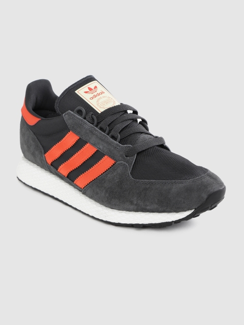 ADIDAS Originals Men Charcoal Grey Forest Grove Sneakers