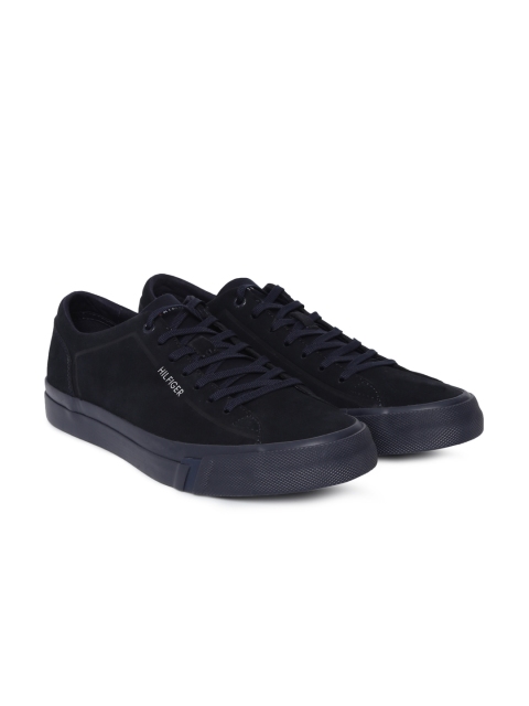 Tommy Hilfiger Men Black Suede Sneakers