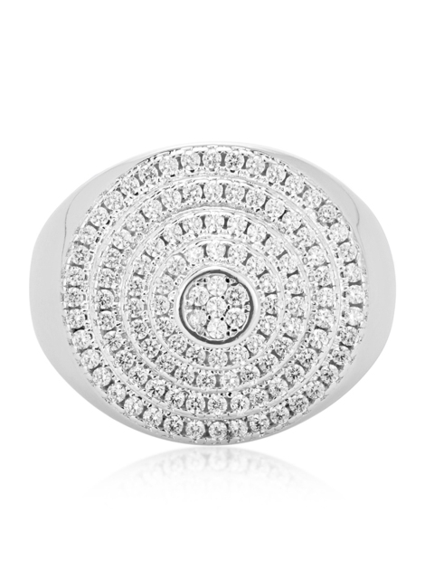 shaze Women Silver-Plated CZ-Studded Ring