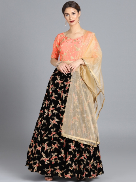 EthnoVogue Black & Peach Embroidered Made to Measure Lehenga & Blouse with Dupatta
EthnoVogue Black & Peach Embroidered Made to Measure Lehenga & Blouse with Dupatta