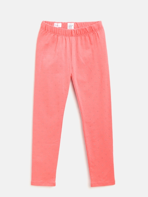 GAP Girls Print Leggings in Stretch Jersey, Pink