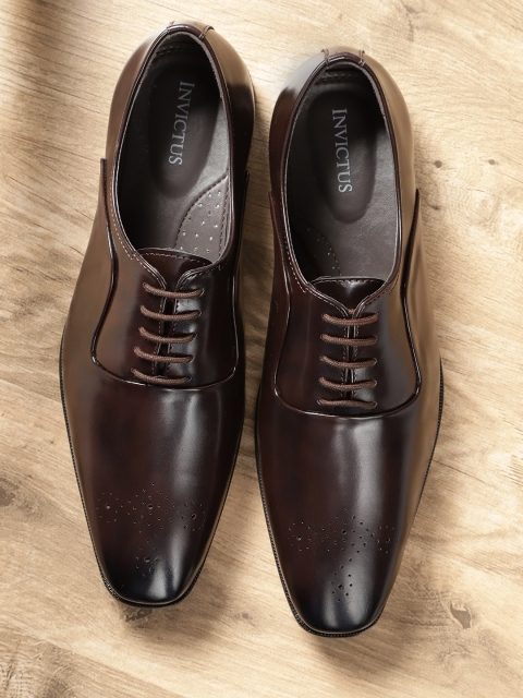 INVICTUS Men Brown Formal Oxfords