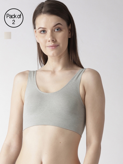 Marks & Spencer Pack of 2 Non-Wired Non-Padded Seamless Bras TT337003AGREY, Grey melange
Marks & Spencer Pack of 2 Non-Wired Non-Padded Seamless Bras TT337003AGREY, Grey melange