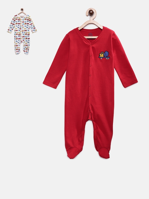 TAMBOURINE Boys Pack of 2 Assorted Sleepsuits