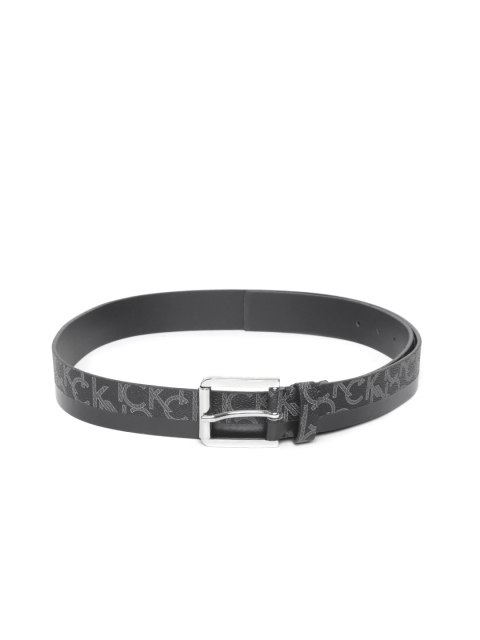 Calvin Klein Men Black Printed Leather Belt