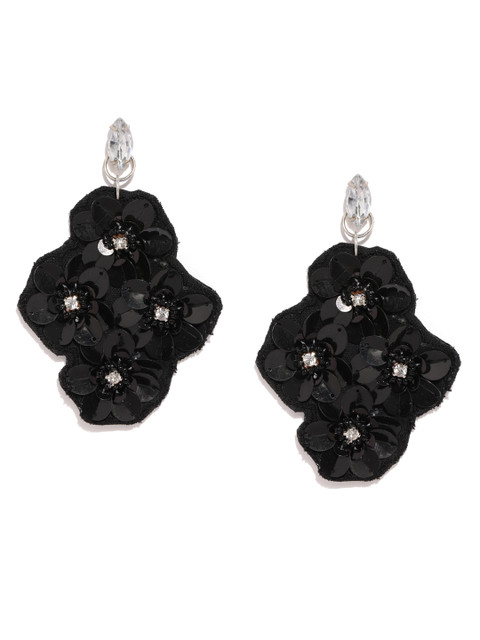 ToniQ Black Floral Drop Earrings 
ToniQ Black Floral Drop Earrings