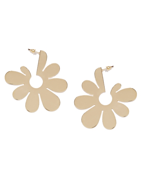 ToniQ Gold-Toned Floral Drop Earrings