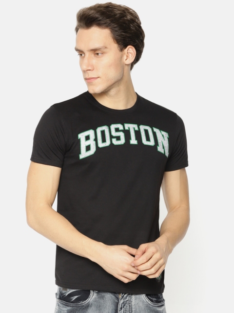 NBA Men Black Printed Round Neck T-shirt