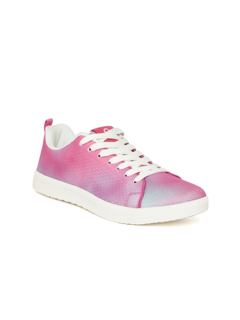 United Colors of Benetton Women Pink Dyed Sneakers
