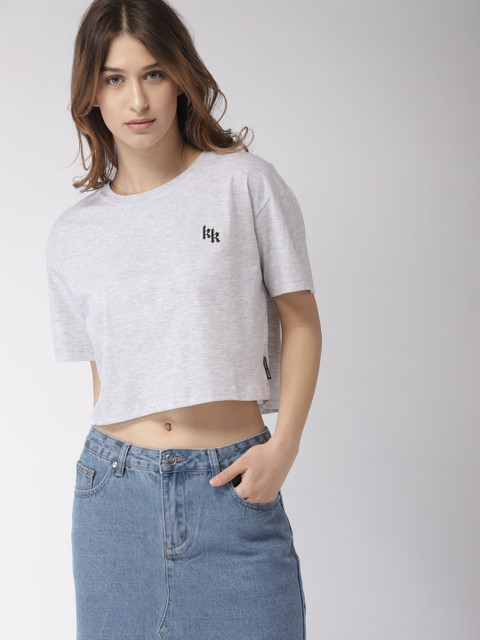 FOREVER 21 Kendall + Kylie Women Grey Melange Solid Round Neck Pure Cotton T-shirt
FOREVER 21 Kendall + Kylie Women Grey Melange Solid Round Neck Pure Cotton T-shirt